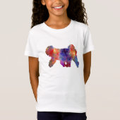 Tibetan Terrier in watercolor T-shirt (Voorkant)