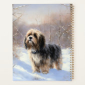 Tibetan Terrier Laat het Sneeuwen Kerstmis Planner (Achterkant)