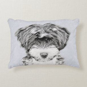 Tibetan Terrier Painting - Cute Original Dog Art Accent Kussen