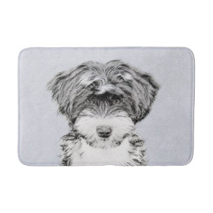 Tibetan Terrier Painting - Cute Original Dog Art Badmat
