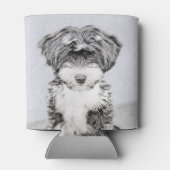 Tibetan Terrier Painting - Cute Original Dog Art Blikjeskoeler (Achterkant)