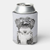 Tibetan Terrier Painting - Cute Original Dog Art Blikjeskoeler (Blikje Achterkant)