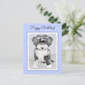 Tibetan Terrier Painting - Cute Original Dog Art Briefkaart (Staand voorkant)