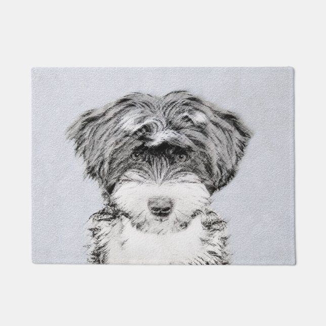 Tibetan Terrier Painting - Cute Original Dog Art Deurmat (Voorkant)