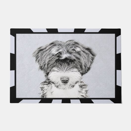 Tibetan Terrier Painting - Cute Original Dog Art Deurmat (Voorkant)