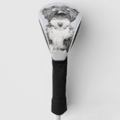 Tibetan Terrier Painting - Cute Original Dog Art Golfheadcover (Voorkant)