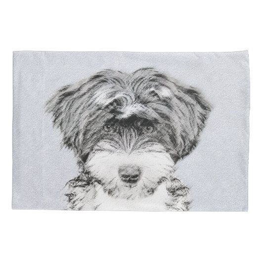 Tibetan Terrier Painting - Cute Original Dog Art Kussensloop (Achterkant)