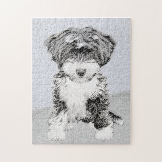 Tibetan Terrier Painting - Cute Original Dog Art Legpuzzel (Verticaal)