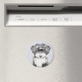Tibetan Terrier Painting - Cute Original Dog Art Magneet (Insitu (Vaatwasser))