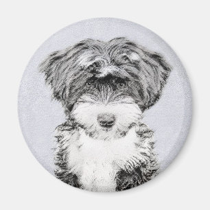 Tibetan Terrier Painting - Cute Original Dog Art Magneet