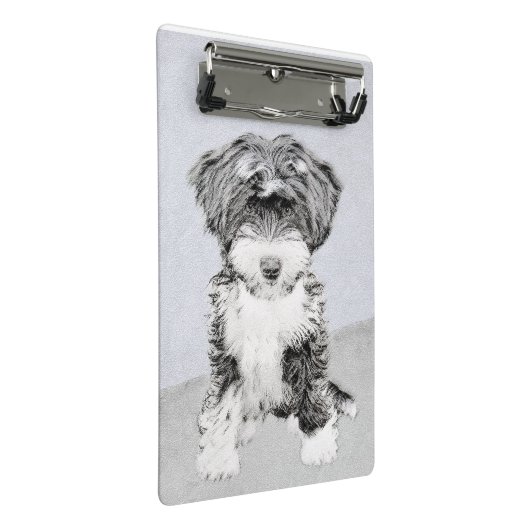 Tibetan Terrier Painting - Cute Original Dog Art Mini Klembord (Schuin)