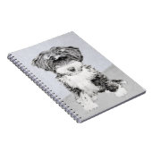 Tibetan Terrier Painting - Cute Original Dog Art Notitieboek (Rechterzijde)