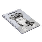 Tibetan Terrier Painting - Cute Original Dog Art Notitieboek (Rechterzijde)