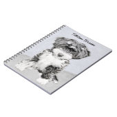 Tibetan Terrier Painting - Cute Original Dog Art Notitieboek (Linkerzijde)