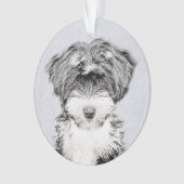 Tibetan Terrier Painting - Cute Original Dog Art Ornament (voorkant)