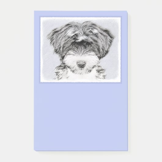 Tibetan Terrier Painting - Cute Original Dog Art Post-it® Notes (Voorkant)