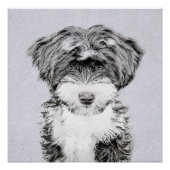 Tibetan Terrier Painting - Cute Original Dog Art Poster (Voorkant)