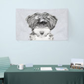 Tibetan Terrier Painting - Cute Original Dog Art Spandoek (Beurs)
