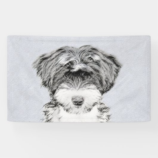 Tibetan Terrier Painting - Cute Original Dog Art Spandoek (Horizontaal)