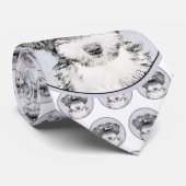 Tibetan Terrier Painting - Cute Original Dog Art Stropdas (Opgerold)