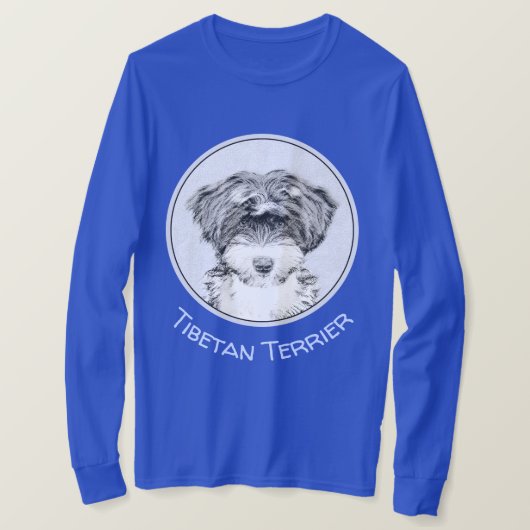 Tibetan Terrier Painting - Cute Original Dog Art T-shirt (Design voorkant)