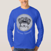 Tibetan Terrier Painting - Cute Original Dog Art T-shirt (Voorkant)