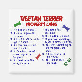 TIBETAN TERRIER Property Laws 2 Magneet (Voorkant)