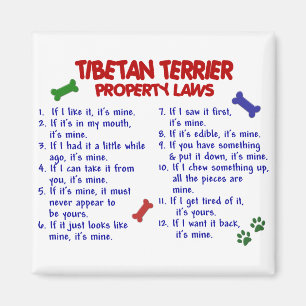 TIBETAN TERRIER Property Laws 2 Magneet