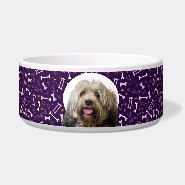 Tibetan Terrier Specialized Photo & Name Dog Bowl Voerbakje (Voorkant)