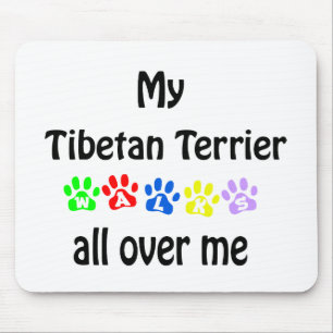 Tibetan Terrier Walks Design Muismat