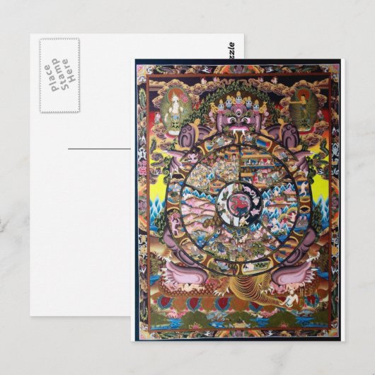 TIBETAN THANGKA ART BRIEFKAART (Voorkant / Achterkant)