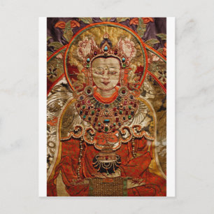 TIBETAN THANGKA ART WERKT OP SILK BRIEFKAART