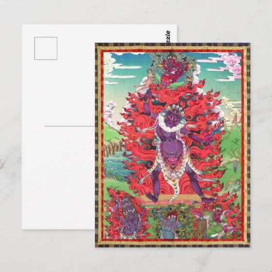 Tibetan Thangka Ekajati Art Briefkaart (Voorkant / Achterkant)