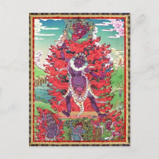 Tibetan Thangka Ekajati Art Briefkaart (Voorkant)