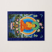 Tibetan Thangka Prabhutaratna Buddha Jigzaag Puzzl Legpuzzel (Horizontaal)