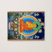 Tibetan Thangka Prabhutaratna Buddha Jigzaag Puzzl Legpuzzel (Horizontaal)