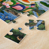 Tibetan Thangka Prabhutaratna Buddha Jigzaag Puzzl Legpuzzel (Zijkant)
