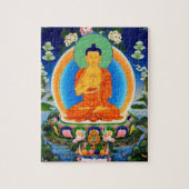 Tibetan Thangka Prabhutaratna Buddha Jigzaag Puzzl Legpuzzel (Verticaal)
