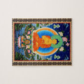 Tibetan Thangka Prabhutaratna Buddha Jigzaag Puzzl Legpuzzel (Horizontaal)