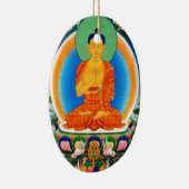 Tibetan Thangka Prabhutaratna Buddha Keramisch Ornament (Rechts)