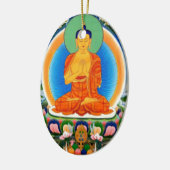Tibetan Thangka Prabhutaratna Buddha Keramisch Ornament (Links)