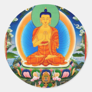 Tibetan Thangka Prabhutaratna Buddha Ronde Sticker
