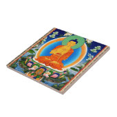 Tibetan Thangka Prabhutaratna Buddha Tegeltje (Zijkant)
