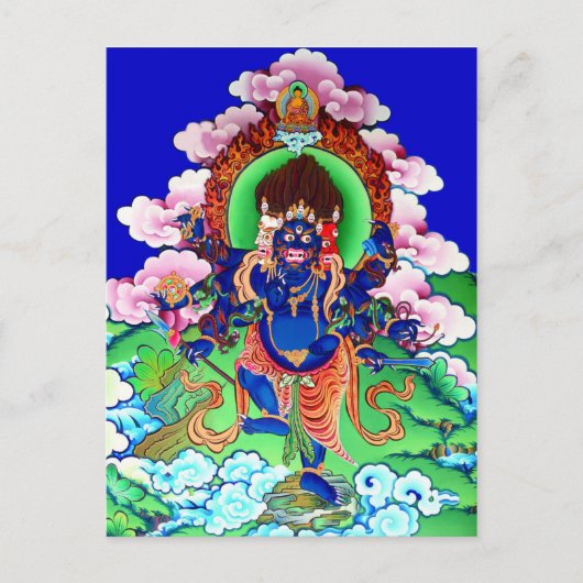 Tibetan Thangka Ucchusma Briefkaart (Voorkant)