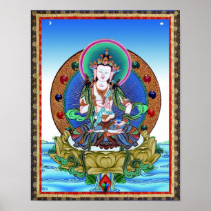 Tibetan Thangka Vajrasattva Tattoo Mandala Afdrukk Poster