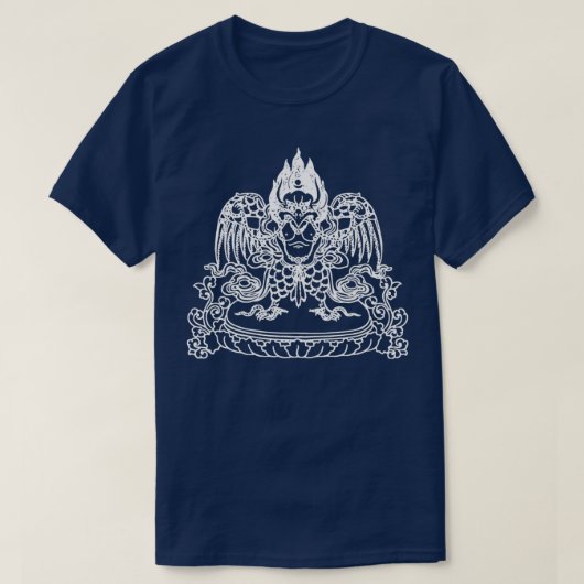 Tibetan Vajrayana Dharma Garuda Mythical Bird Budd T-shirt (Design voorkant)