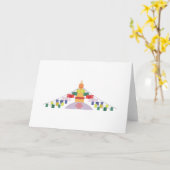 Tibetan Vlaggen van het Gebed Kaart (Gele Bloem)