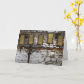 Tibetan wenskaart van gebedwielen (spatie binnen) kaart (Gele Bloem)