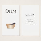 Tibetian Singing Bowl Spirituele Healer Visitekaartje (Voorkant /achterkant)