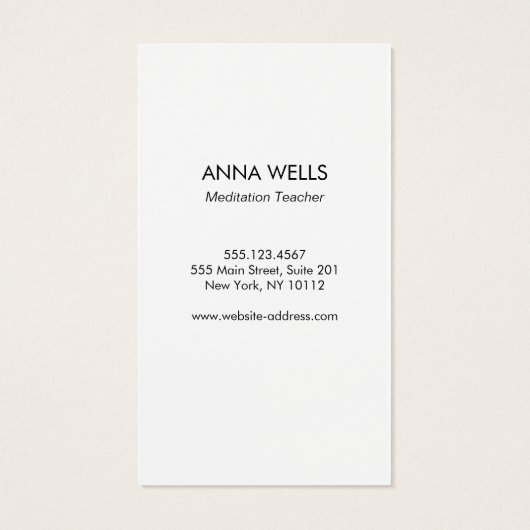 Tibetian Singing Bowl Spirituele Healer Visitekaartje (Achterkant)